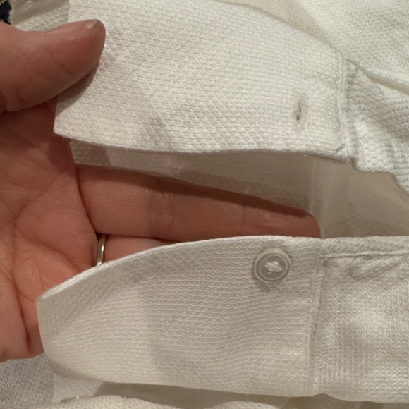 Massimo Dutti Classic White Textured 100% Cotton Button Front Down Shirt Sz 10 - Picture 7 of 12